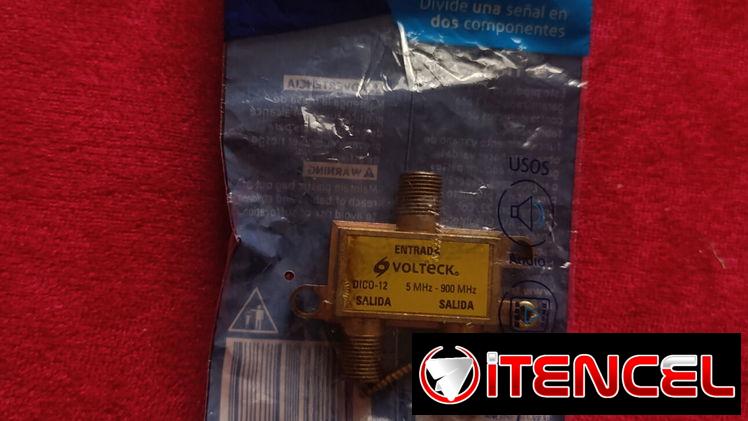 Splitter de 2 salidas para cable coaxial de TV ( 2 way signal splitter )