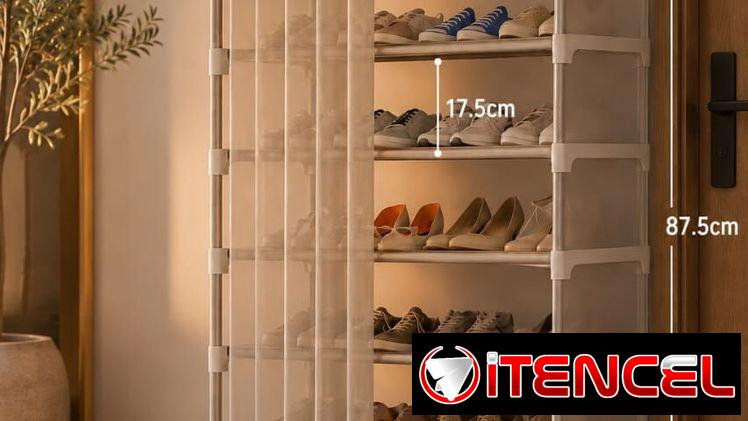 Zapatera de 6 Niveles con Cortina_cv