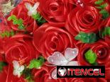 FLORES ETERNAS DE CINTAS DE SATIN