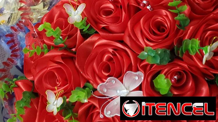 FLORES ETERNAS DE CINTAS DE SATIN