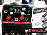 Planta de Soldar Portátil, KEPOUREOMQ 315 Amp, Sin gas, 3 en 1 MMA , MIG y TIG.  110/220V, Pantalla digital.