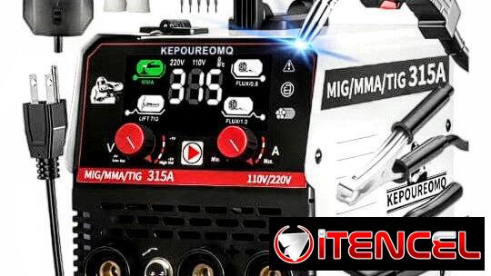 Planta de Soldar Portátil, KEPOUREOMQ 315 Amp, Sin gas, 3 en 1 MMA , MIG y TIG.  110/220V, Pantalla digital.