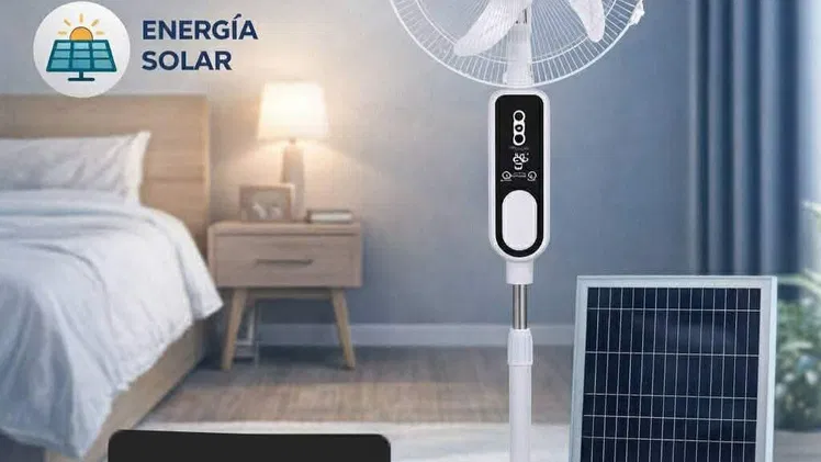 VENTILADOR SOLAR RECARGABLE 16″ STAVEL