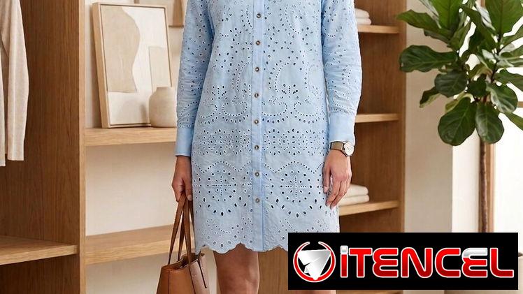 Vestido Camisero Azul Pastel (Talla S) – Incluye Forro de Tirantes 🩵 $20 USD