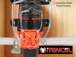 Bomba Presurizadora VEVOR 1.2 GPM 80 PSI 12V DC Autocebante Diafragma 2 Cámaras Para RV Riego Negro