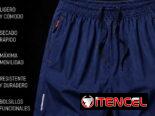 Short de nylon largo para hombres. Shorts de tela fresca con bolsillos.