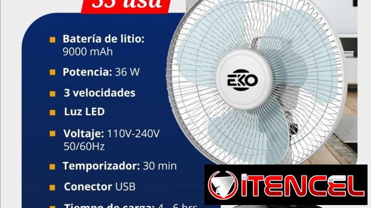 Ventilador recargable