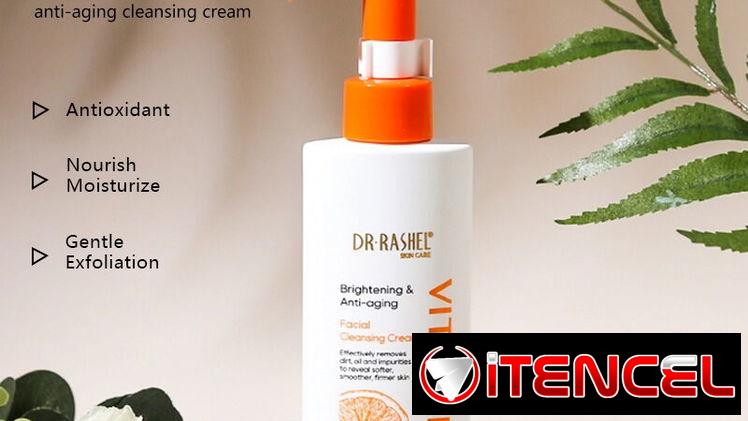 Brillante de vitamina C & crema de limpieza facial anti-envejecimiento Limpieza, vitamina C