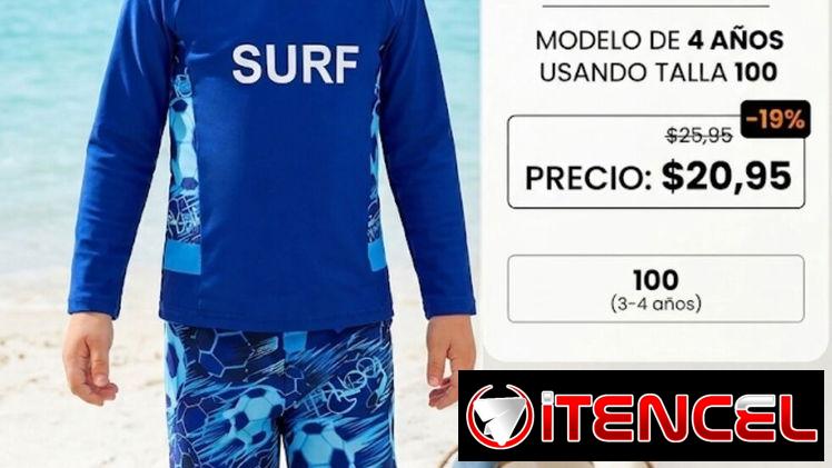 🌊 TRAJE DE BAÑO DE 2 PIEZAS PARA NIÑOS🇺🇲 ORIGINAL ✅TALLA 100 _ 3/4 AÑOS
