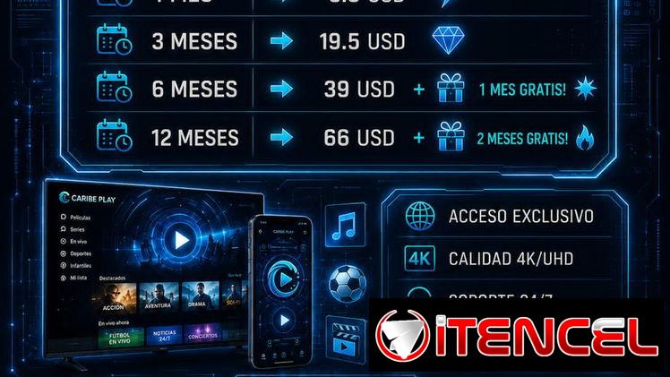 🏝️ **¡LA TELEVISIÓN DEL FUTURO YA ESTÁ EN CARIBE PLAY!** 🎬🔥