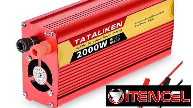 Inversor Convertidor Tataliken F-2000A 800W / 2000W (Pico) DC 12V a 110V AC.
