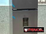 Refrigerador Premium de 14.8 pies con dispensador color gris CONGELACIÓN SECA