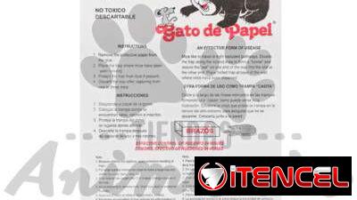 TRAMPA DE PEGAMENTO PARA RATAS GATO DE PAPEL ( 13.5 x 20 cm.)