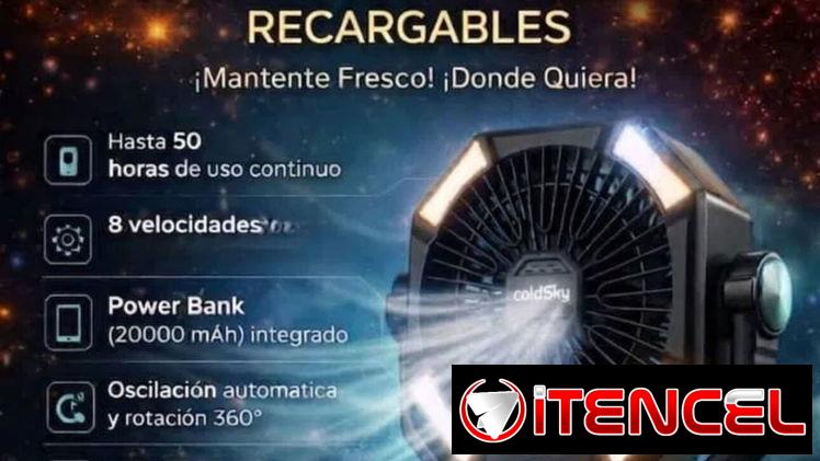 Ventilador Recargable COLDSKY 20000 mha