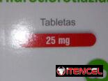 Hidroclorotiazida, frasco con 20 tabletas de 25mg