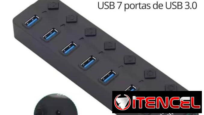 {7 puertos USB en una sola Regla}