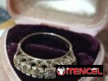 Anillo de compromiso oro blanco  18k de 3.7 gramos ,original