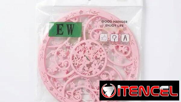 Tendedero circular con clips florales