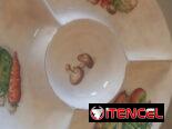 Cenicero fuente plato vegetales porcelana
