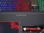 BlueFinger Combo Gamer RGB Teclado Retroiluminado + Mouse Gaming LED + Alfombrilla USB para PC y Laptop