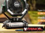 Ventiladores recargables coldsky de 20000mah, doble aspa y doble motor.