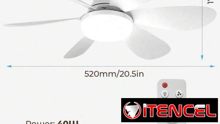 Ventilador de techo bombillo con socket