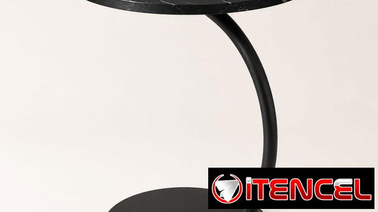 Mesa auxiliar estilo mármol