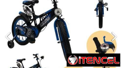 Excelente precio bici azul medida 16,cn ruedas a los lados ya armada cn sus accesorios para que su peque se divierta