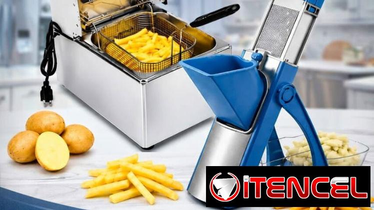 FREIDORA DE ACEITE 6L + CORTADOR MANUAL VERTICAL DE VERDURAS*