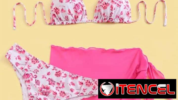 Juego de bikini de 3 piezas talla S