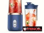 Batidora portatil USB de 6 cuchillas de acero inoxidable Capacidad: 450 ml Color: Rosada
