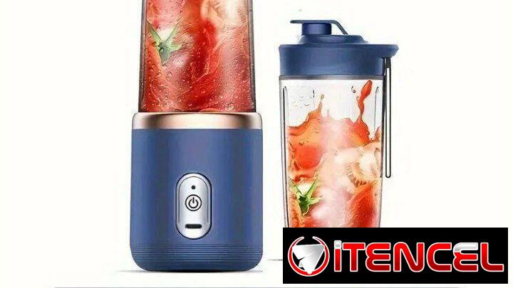 Batidora portatil USB de 6 cuchillas de acero inoxidable Capacidad: 450 ml Color: Rosada