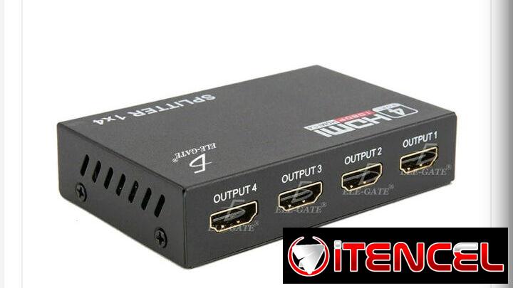 Splitter Hdmi 1×4 1080P Divisor Señal Amplificador Tv Monitor