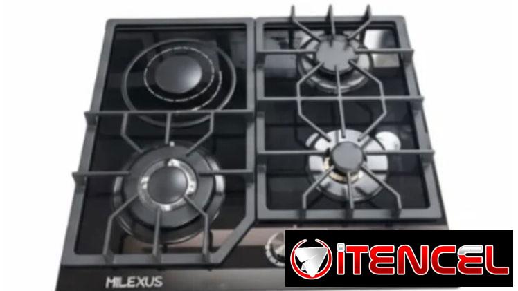 Cocina Milexus empotrable de 3 hornillas de gas + 1 hornilla infrarroja (MENSAJERIA INCLUIDA)