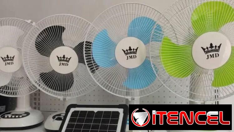 Ventilador Recargable JMD 12″ | Batería Litio Alta Capacidad | 10-25h Autonomía.