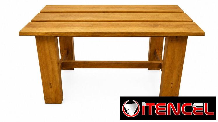 Mesita de centro para terraza de madera