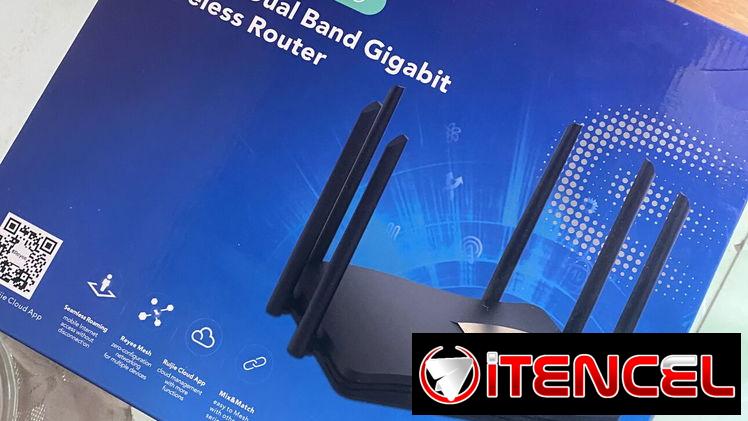 Router Home Dual Band Ruijie/Reyee RG-EW1200G-Pro con 1 Puerto WAN y 3 Puertos LAN Gigabit, 6 antenas de 6 dBi, 63142460