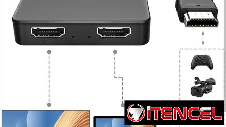 Spliter divisor de video HDMI 4K, 1 entrada y 2 salidas