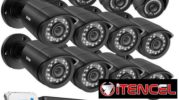 Sistema de camara zozi de 16 cámara con 12 físicas y 2tb de disco duro