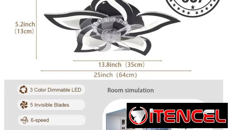 Lámpara de techo con ventilador
