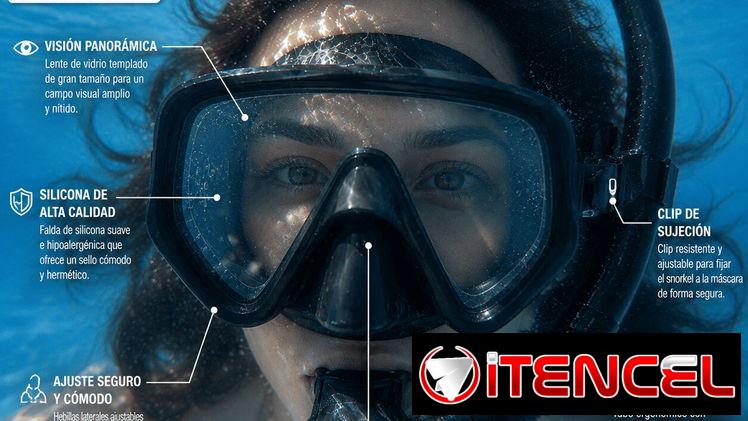 Kit para hacer buceo/Máscara de buceo y snorkel..