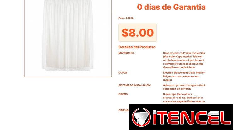 Cortina con Reverso Negro para Dormitorio con Sistema Velcro por $8 VPT#-0107