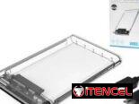 Caja externa transparente para discos SSD y HDD 2.5″