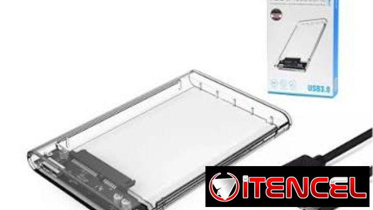 Caja externa transparente para discos SSD y HDD 2.5″