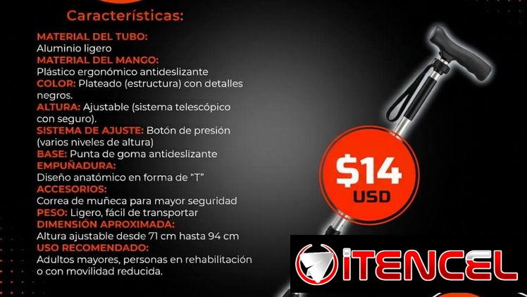 🔰 AJUSTADLE 🔰 BASTON DE APOYO CON ALTURA AJUSTABLE  AJUSTABLE. MENSAJERÍA CON FACTURA. TL 54833699