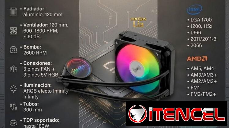 Disipación liquida CoolBox Infinite