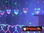 luces led con adornos de corazón  8 modos de iluminación  (Funcionan conectadas directamente a la corriente) en 5500cup