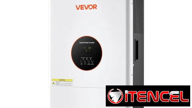 Inversor Híbrido VEVOR 6400W 12000W Pico Baja Frecuencia 48V a 120V/240V Split Phase MPPT 120A Off Grid Blanco