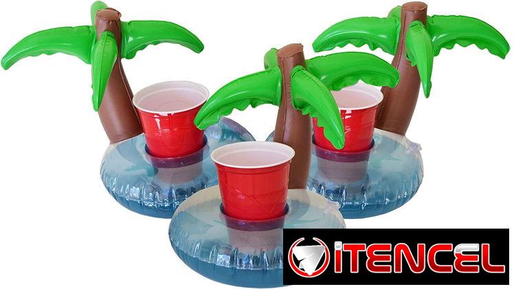 Portavasos Inflables en forma de palmera (set de 3) — 59103445