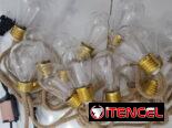 💡Bombillos LEd plásticos a prueba de agua con 16 bombillos. ✅6 m de largo, Ideal para terrazas o patios,cable tipo soga